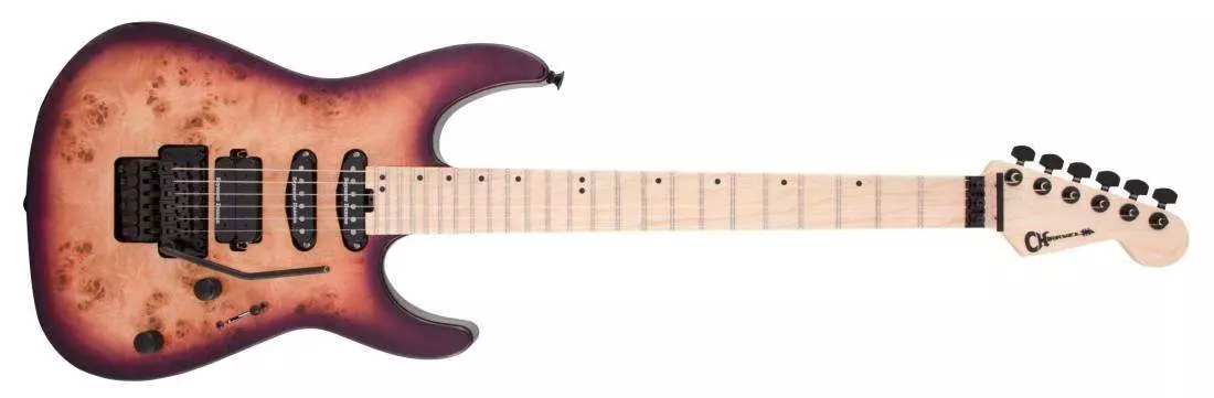 Pro-Mod DK24 HSS FR M Peuplier, Touche érable - Purple Sunset