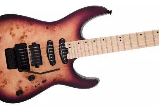 Pro-Mod DK24 HSS FR M Peuplier, Touche érable - Purple Sunset