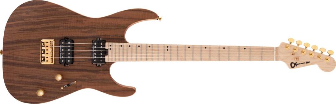 Pro-Mod DK24 HH HT M Mahogany with Figured Walnut, Maple Fingerboard - Natural