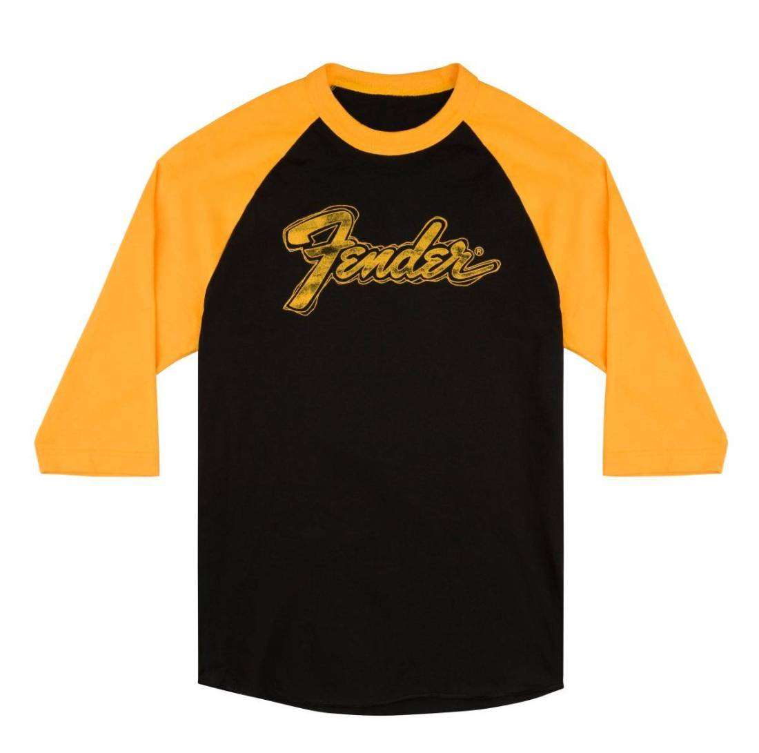 T-Shirt raglan noir et jaune - XL