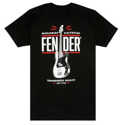 Fender - P-Bass TM T-Shirt Black