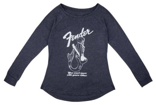 Fender - Mermaid Womens Long Sleeve T-Shirt, Navy - XXL