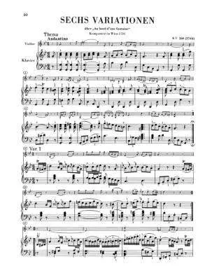 Variations for Piano and Violin - Mozart/Schmid/Rohrig - Violin/Piano - Book