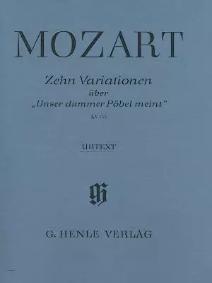 G. Henle Verlag - 10 Variations on Unser dummer Pobel K. 455 - Mozart /Zimmermann /Lampe - Piano - Book