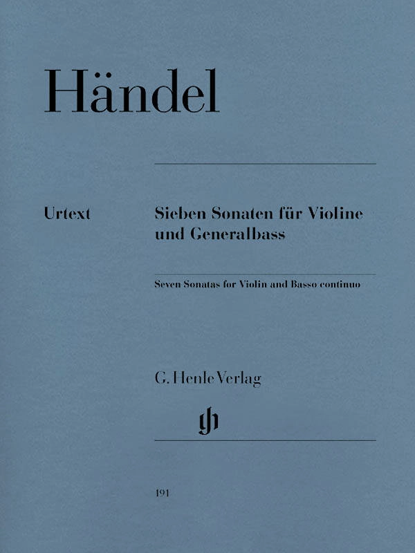 7 Sonatas for Violin and Basso Continuo - Handel/Sadie/Rohrig - Violin/Piano - Book