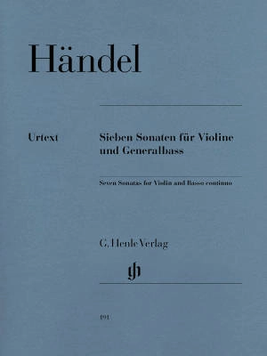 G. Henle Verlag - 7 Sonatas for Violin and Basso Continuo - Handel/Sadie/Rohrig - Violin/Piano - Book
