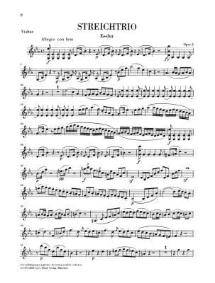 String Trios and String Duos - Beethoven /Platen /Levin /Ehrenbaum - Violin/Viola/Cello - Parts Set