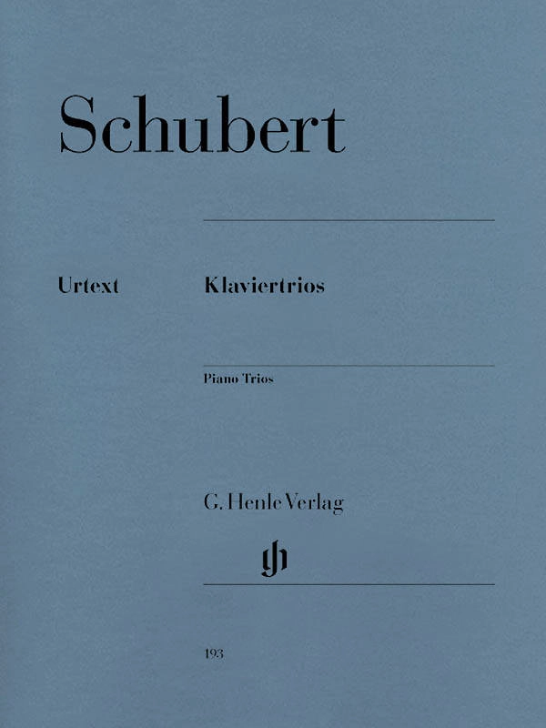 Piano Trios - Schubert /Badura-Skoda /Theopold - Violin/Cello/Piano - Parts Set