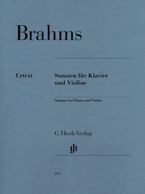 G. Henle Verlag - Violin Sonatas - Brahms/Hiekel/Rohrig - Violin/Piano - Book