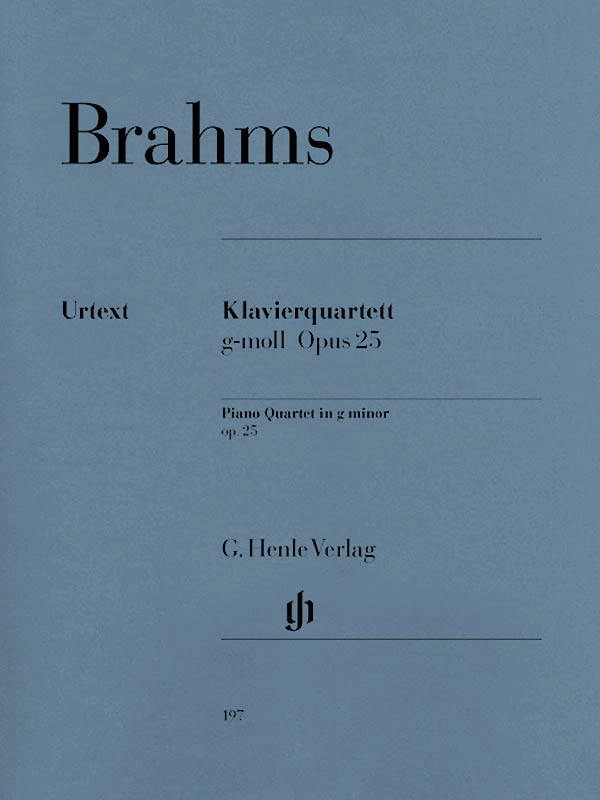 Piano Quartet g minor op. 25 - Brahms /Krellmann /Theopold - Violin/Viola/Cello/Piano - Parts Set