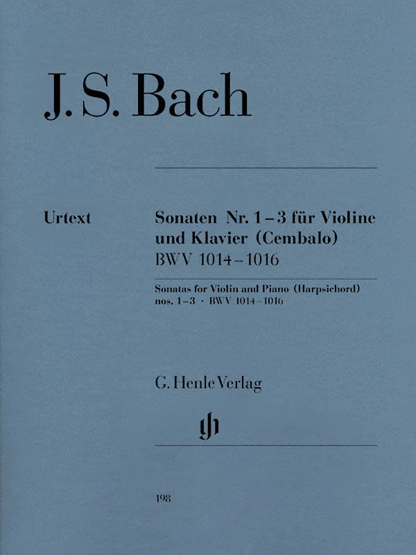 Violin Sonatas no. 1-3, BWV 1014-1016 - Bach/Eppstein/Rohrig - Violin/Piano - Book