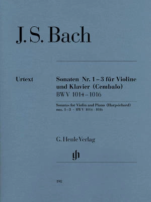 G. Henle Verlag - Violin Sonatas no. 1-3, BWV 1014-1016 - Bach/Eppstein/Rohrig - Violin/Piano - Book