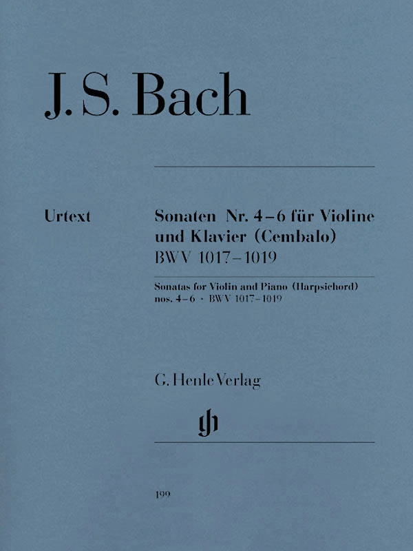 Violin Sonatas no. 4-6, BWV 1017-1019 - Bach/Eppstein/Rohrig - Violin/Piano - Book