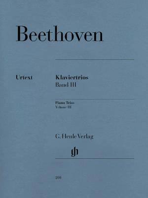 Piano Trios, Volume III - Beethoven /Klugmann /Theopold - Violin/Cello/Piano - Book