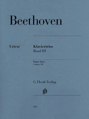 Piano Trios, Volume III - Beethoven /Klugmann /Theopold - Violin/Cello/Piano - Book