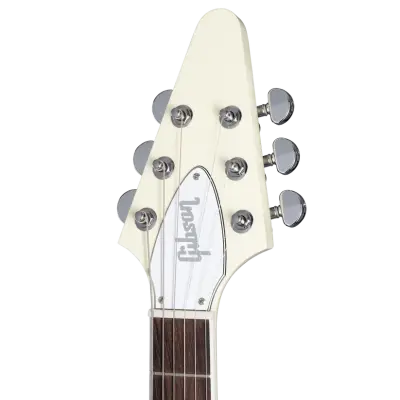 Flying V 70s Electric Guitar with Hardshell Case - Classic White