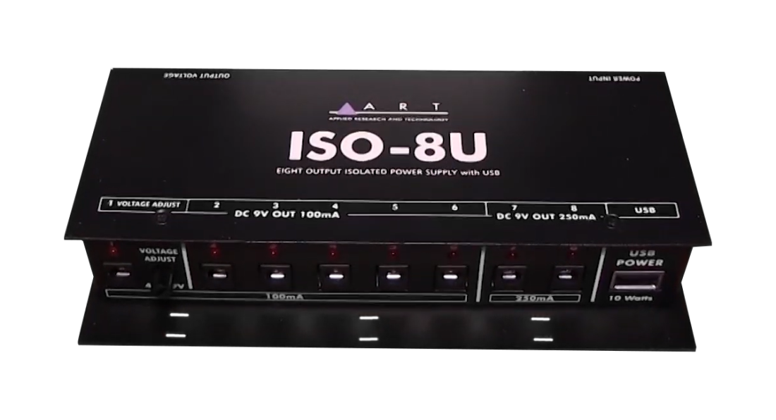 ISO-8U 8-Output Pedal PSU with USB Power