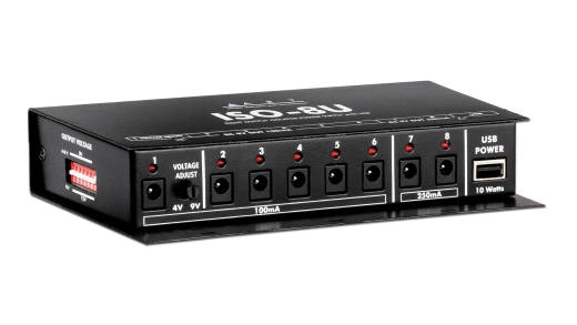 ISO-8U 8-Output Pedal PSU with USB Power