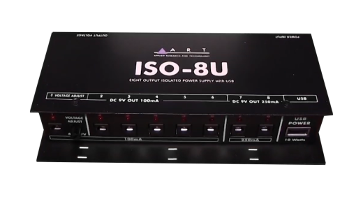 ART Pro Audio - ISO-8U 8-Output Pedal PSU with USB Power