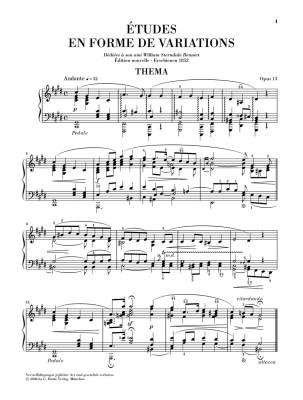 Symphonic Etudes op. 13, Versions 1837 and 1852 - Schumann /Herttrich /Theopold - Piano - Book