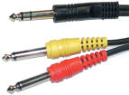 Link Audio - Link Audio 1/4 TRS-M to 2x 1/4-M Y-Cable - 6 foot