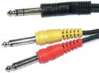 Link Audio - Link Audio 1/4 TRS-M to 2x 1/4-M Y-Cable - 6 foot