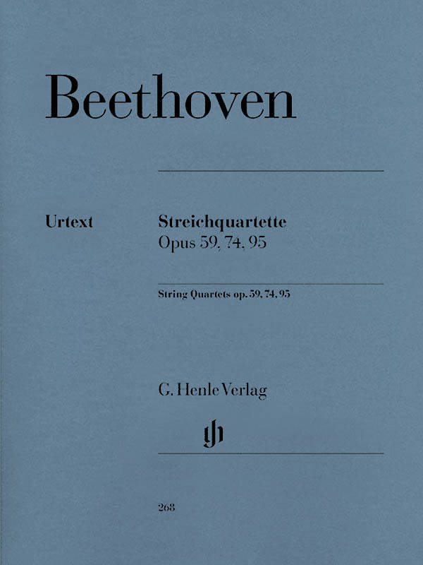 String Quartets op. 59, 74, 95 - Beethoven/Mies - 2 Violins/Viola/Cello - Parts Set