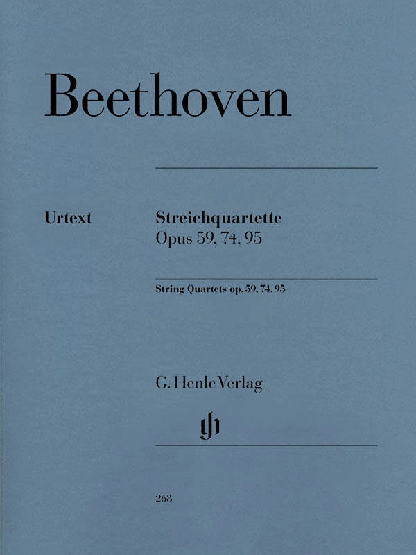 String Quartets op. 59, 74, 95 - Beethoven/Mies - 2 Violins/Viola/Cello - Parts Set