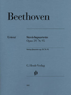 G. Henle Verlag - String Quartets op. 59, 74, 95 - Beethoven/Mies - 2 Violins/Viola/Cello - Parts Set