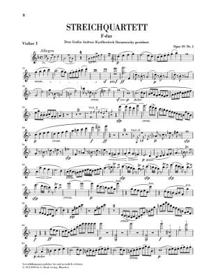 String Quartets op. 59, 74, 95 - Beethoven/Mies - 2 Violins/Viola/Cello - Parts Set