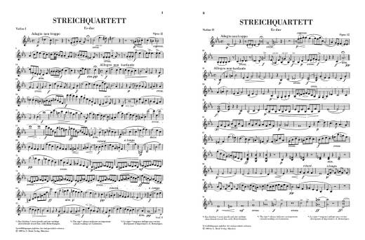 String Quartets op. 12 and 13 - Mendelssohn/Herttrich - 2 Violins/Viola/Cello - Parts Set