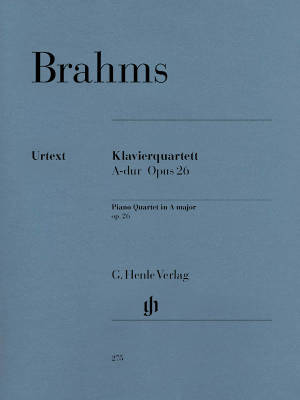 G. Henle Verlag - Piano Quartet A major op. 26 - Brahms /Krellmann /Theopold - Piano/Violin/Viola/Cello - Parts Set