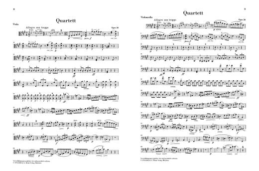 Piano Quartet A major op. 26 - Brahms /Krellmann /Theopold - Piano/Violin/Viola/Cello - Parts Set