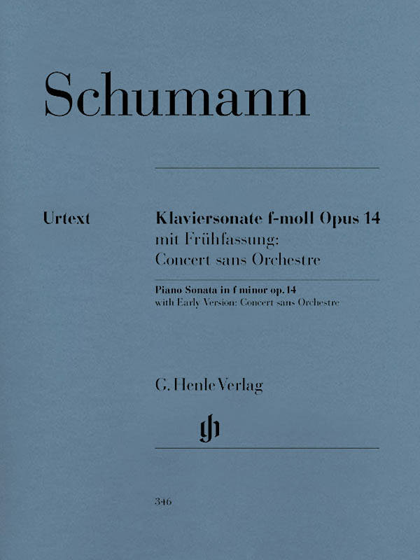 Piano Sonata f minor op. 14 with Early Version: Concert sans Orchestre - Schumann /Herttrich /Theopold - Piano - Book