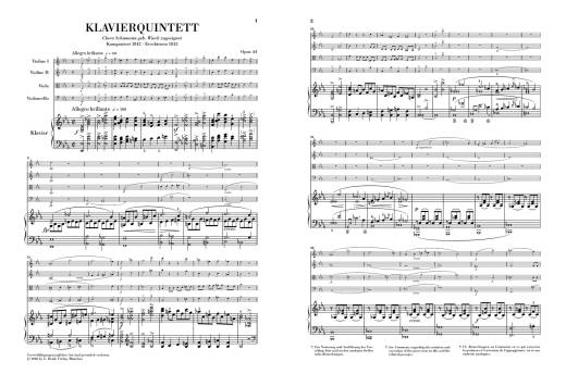 Piano Quintet E flat major op. 44 - Schumann /Herttrich /Schilde - Piano/2 Violins/Viola/Cello - Parts Set