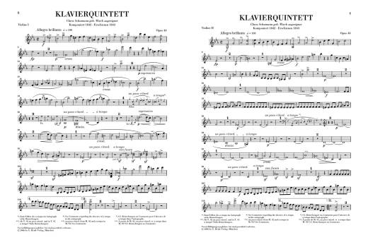 Piano Quintet E flat major op. 44 - Schumann /Herttrich /Schilde - Piano/2 Violins/Viola/Cello - Parts Set