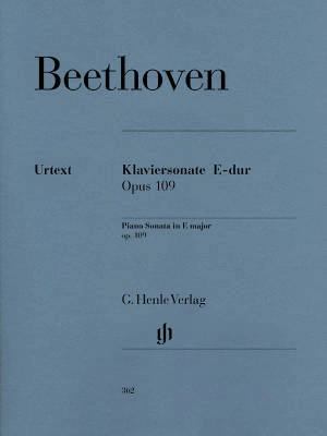 G. Henle Verlag - Piano Sonata no. 30 E major op. 109 - Beethoven/Wallner/Hansen - Piano - Sheet Music