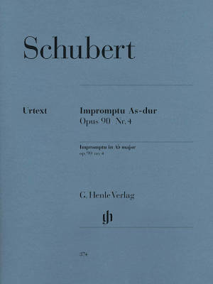 G. Henle Verlag - Impromptu A flat major op. 90 no. 4 D 899 - Schubert/Gieseking - Piano - Sheet Music