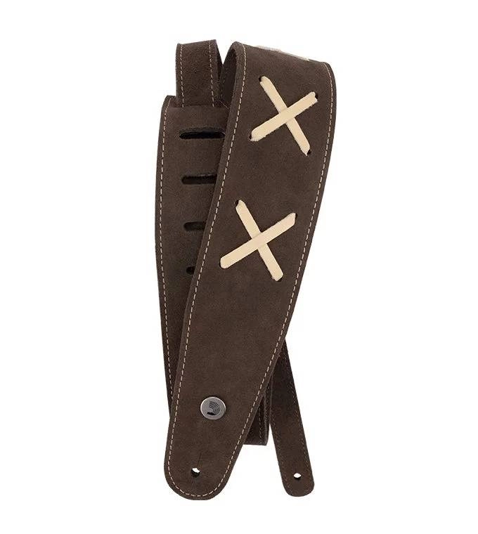 2.5\'\' Suede Guitar Strap - Brown