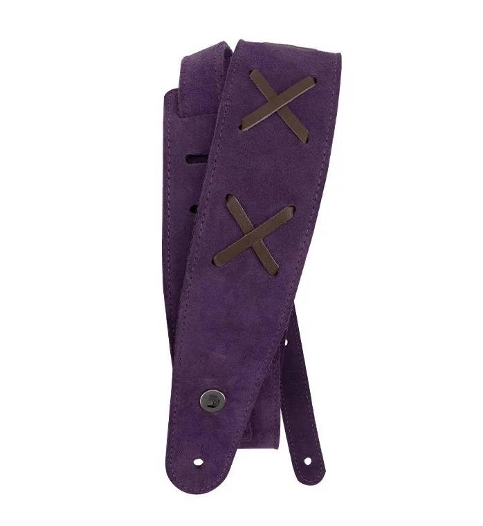 2.5\'\' Suede Guitar Strap - Purple