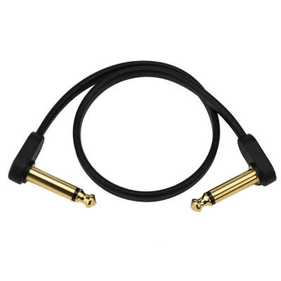 DAddario - 12 Flat Patch Cable, Right-Angle to Right-Angle