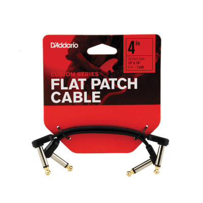 4\'\' Flat Patch Cable, Right-Angle to Right-Angle, 2 Pack