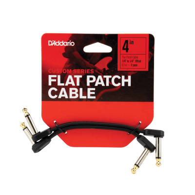 4\'\' Flat Patch Cable, Offset Right-Angle, 2 Pack