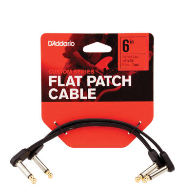 6\'\' Flat Patch Cable, Right-Angle to Right-Angle, 2 Pack