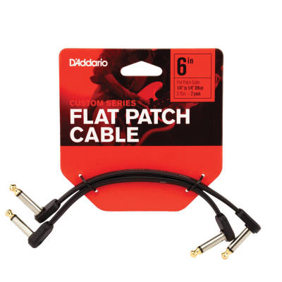 6\'\' Flat Patch Cable, Offset Right-Angle, 2 Pack