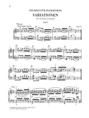 Paganini Variations op. 35 - Brahms/Kann - Piano - Book