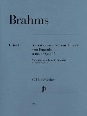 Paganini Variations op. 35 - Brahms/Kann - Piano - Book