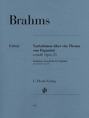 G. Henle Verlag - Paganini Variations op. 35 - Brahms/Kann - Piano - Book