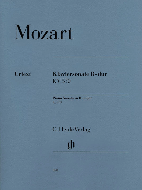 Piano Sonata B flat major K. 570 - Mozart /Herttrich /Theopold - Piano - Sheet Music