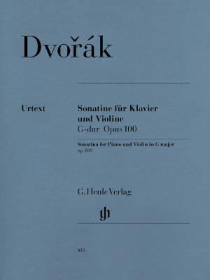 G. Henle Verlag - Violin Sonatina G major op. 100 - Dvorak/Gerlach/Pikova - Violin/Piano - Sheet Music